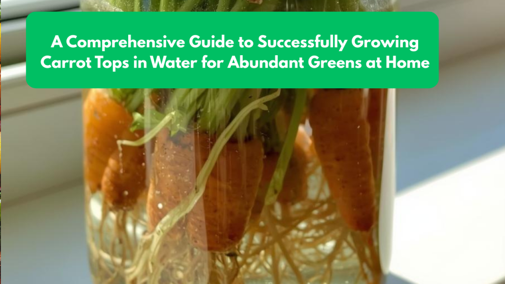 A Comprehensive Guide to Successfully Growing Carrot Tops in Water for Abundant Greens at Home